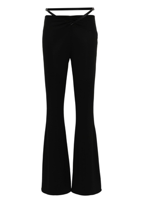 Courrèges belted bootcut trousers - Black