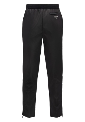 Prada panelled straight-leg trousers - Black