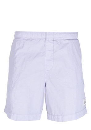 C.P. Company logo-patch elasticated-waist shorts - Purple