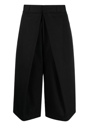 Alexander McQueen pleated cotton shorts - Black
