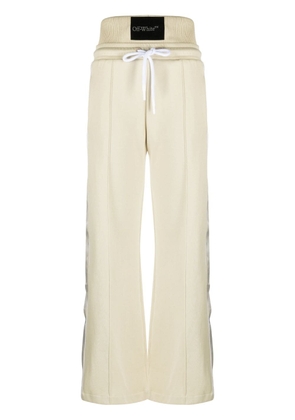 Off-White high-waisted side-stripe track pants - Neutrals