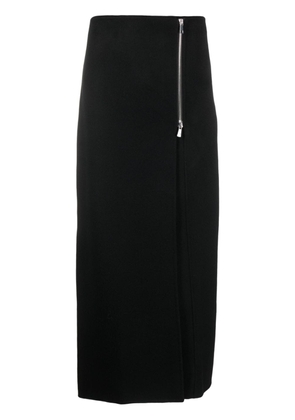 P.A.R.O.S.H. side-zip wool maxi skirt - Black