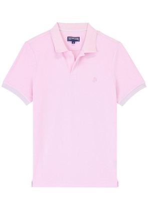 Vilebrequin logo-embroidered organic cotton polo shirt - Pink