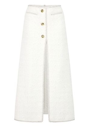 Giambattista Valli tweed maxi skirt - White