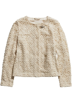 Fay crochet-overlay jacket - Neutrals