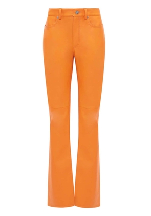 JW Anderson leather bootcut-leg trousers - Orange