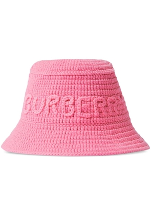 Burberry logo-embroidered bucket hat - Pink