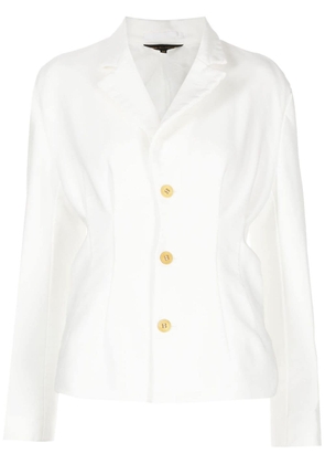 Comme Des Garçons fitted-waist single-breasted blazer - White