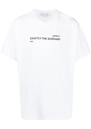 Off-White Spiral Opp slogan-print cotton T-shirt