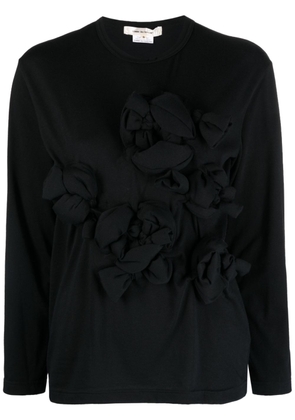 Comme Des Garçons floral-detail T-shirt - Black