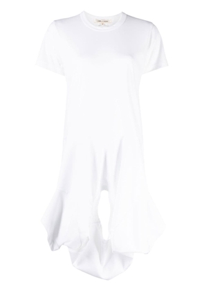 Comme Des Garçons asymmetric cut-out T-shirt - White