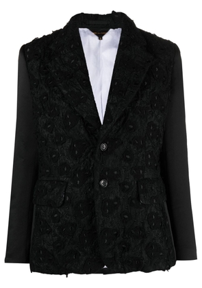 Comme Des Garçons embroidered single-breasted blazer - Black