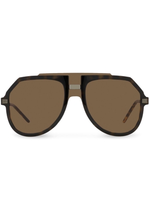 Dolce & Gabbana Eyewear Lusso Sartoriale pilot-frame sunglasses - Brown