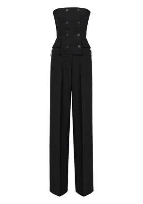 Alexander McQueen strapless tailored jumpsuit - Black