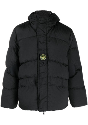 Stone Island hooded reversible puffer jacket - Black