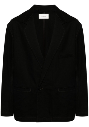 LEMAIRE single-breasted cotton twill blazer - Black