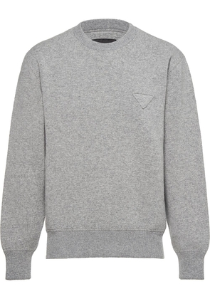 Prada crew-neck cashmere jumper - Grey