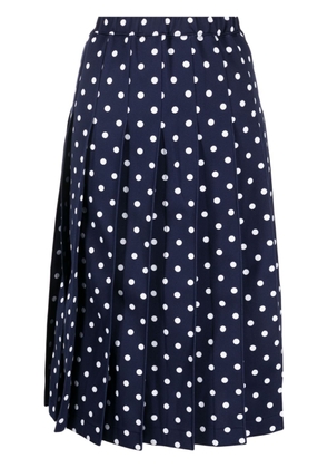 Comme Des Garçons Girl polka-dot pleated skirt - Blue