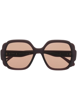 Chloé Eyewear square-frame tinted sunglasses - Brown