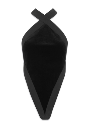 Saint Laurent sleeveless silk bodysuit - Black