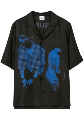 Burberry Mod-print silk shirt - Black