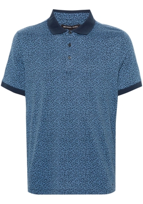 Michael Kors motif-print cotton polo shirt - Blue