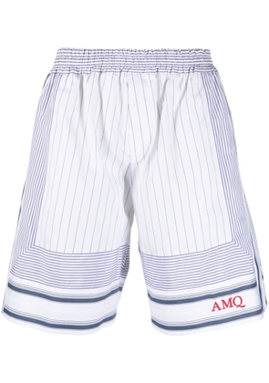 Alexander McQueen striped Bermuda shorts - White
