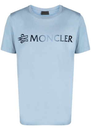 Moncler logo-print cotton T-shirt - Blue