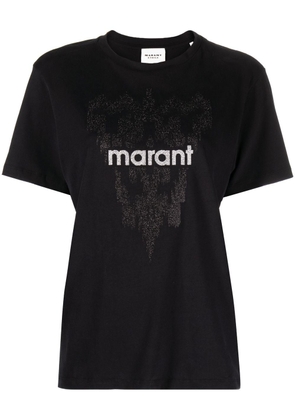 MARANT ÉTOILE glitter logo-print T-shirt - Black