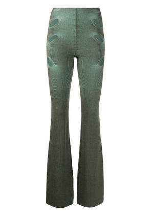 Dion Lee Lock slit-detail trousers - Green