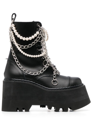Junya Watanabe chain-detail platform boots - Black