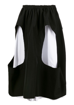 Comme Des Garçons cut-out detailing full skirt - Black