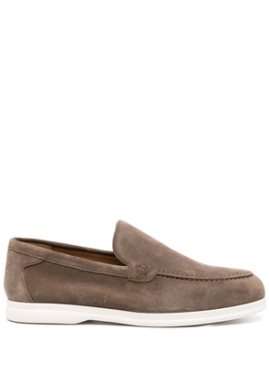 Doucal's round-toe suede loafers - Brown