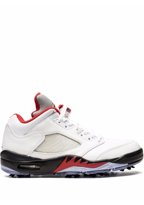 Jordan Air Jordan 5 Low Golf 'Fire Red - Silver Tongue' sneakers - White