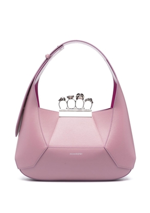 Alexander McQueen Jewelled Hobo leather tote bag - Pink