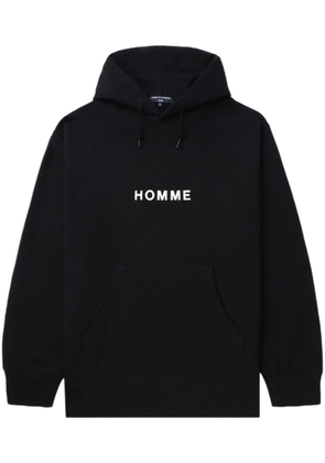 Comme des Garçons Homme Homme-print cotton hoodie - Black