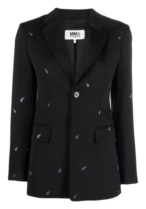 MM6 Maison Margiela paint-splatter tailored blazer - Black