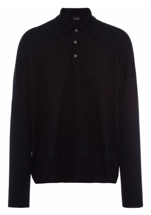Prada cashmere polo shirt - Black