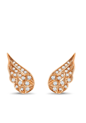 Pragnell 18kt rose gold diamond Tiara earrings - Pink