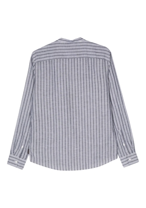 Michael Kors band-collar striped shirt - Blue