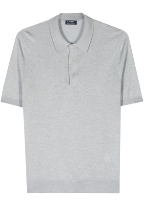 Barba short-sleeve silk polo shirt - Grey