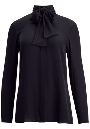 KHAITE Tash scarf-detail silk blouse - Black