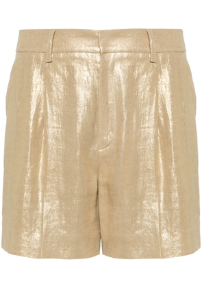Ralph Lauren Collection Beverleigh foiled linen shorts - Gold