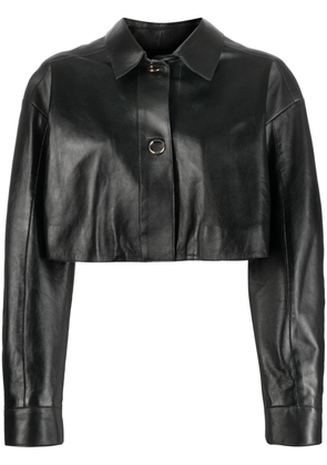 AERON Shore cropped leather jacket - Black