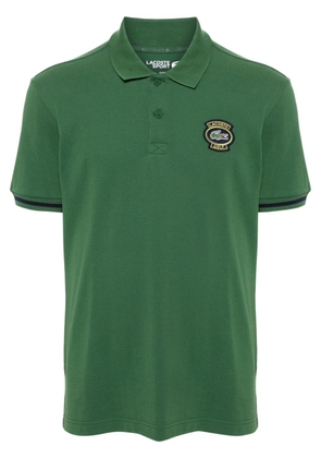 Lacoste logo-patch piqué polo shirt - Green