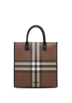 Burberry Exaggerated Check tote bag - Brown