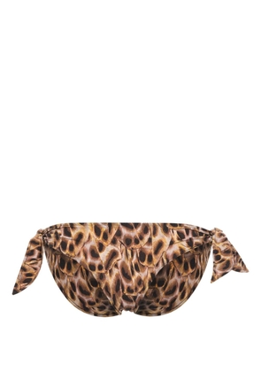 ISABEL MARANT Sukie graphic-print bikini bottoms - Brown