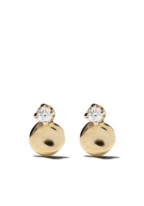 WWAKE 14kt gold diamond stud earrings