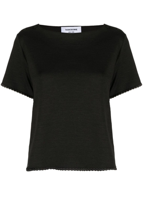 Thom Browne braided-trim T-shirt - Black