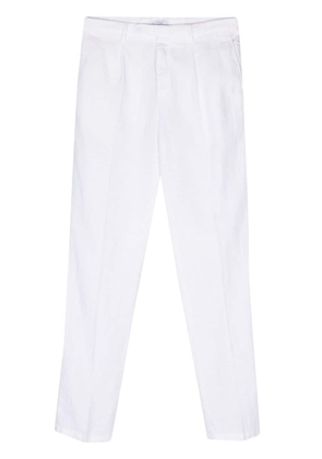 Boglioli mid-rise tapered linen trousers - Neutrals